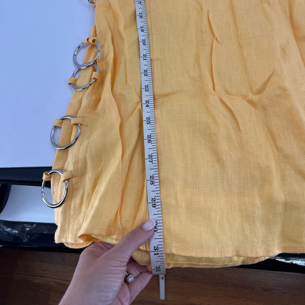 Yellow Mini Dress with Side Ring Detailing - Picture 7 of 10